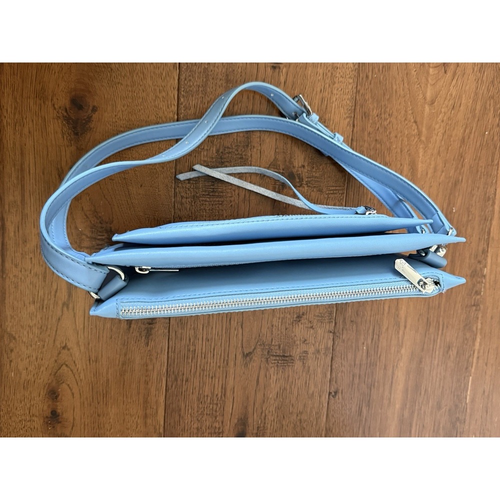 Sam Edelman Maisie Passport Crossbody Light Blue Leather Travel/Everyday Bag - Picture 6 of 14